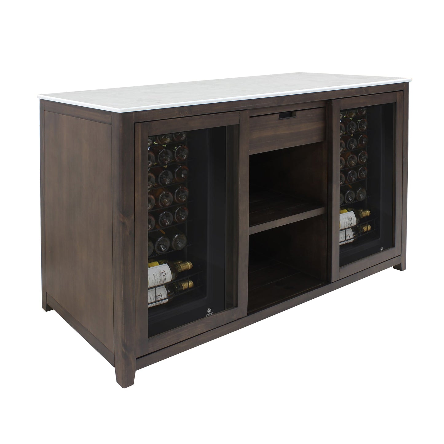 Vinotemp Wine Credenza with White Marble Tabletop