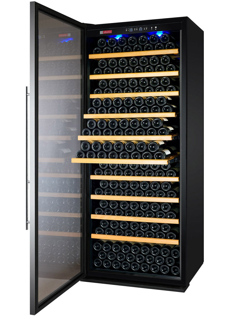 Allavino 32" Wide Vite II Tru-Vino 305 Bottle Single Zone Stainless Steel Left Hinge Wine Refrigerator