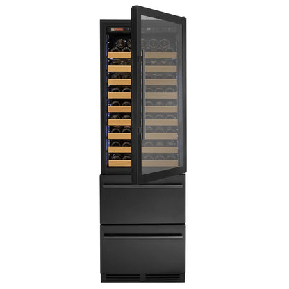 NEW**Allavino 108 Bottle Black Wine Refrigerator with Two Refrigerated Drawers