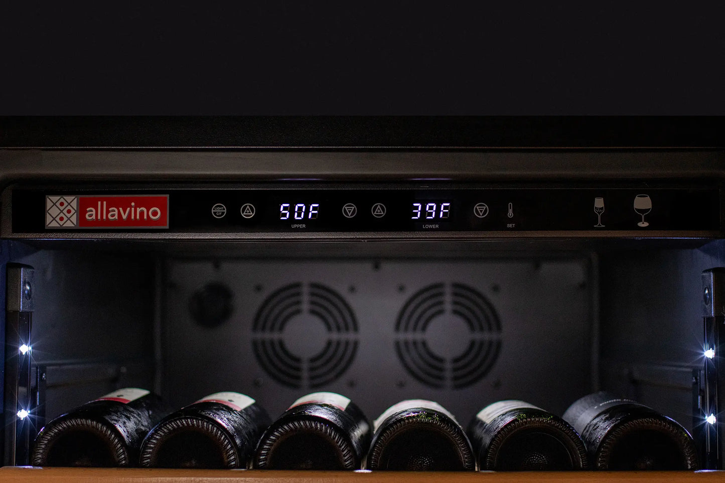 NEW**Allavino 108 Bottle Black Wine Refrigerator with Two Refrigerated Drawers