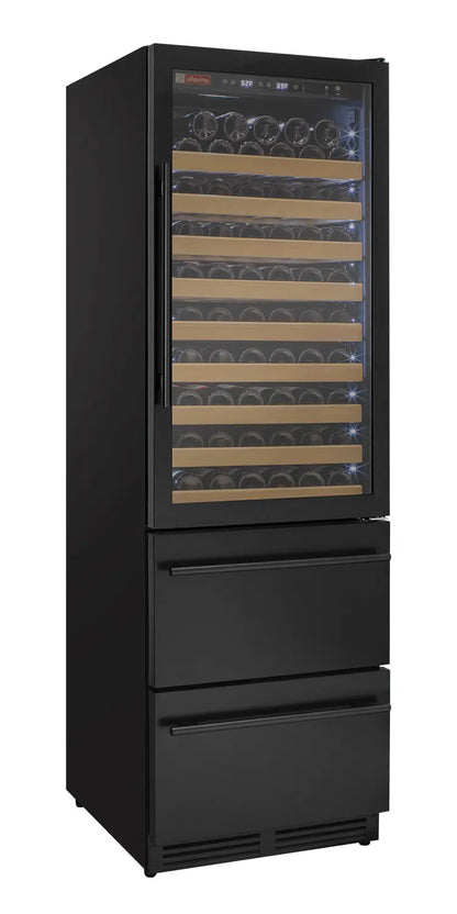 NEW**Allavino 108 Bottle Black Wine Refrigerator with Two Refrigerated Drawers