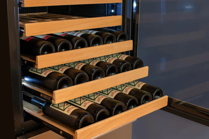 NEW**Allavino 108 Bottle Black Wine Refrigerator with Two Refrigerated Drawers