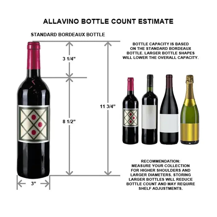 Allavino Vite II 610 Bottle Dual Zone Tall Side-by-Side Wine Refrigerators with Black Frame Glass Doors