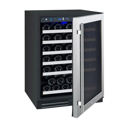 Allavino FlexCount Series 56 Bottle Single Zone Undercounter Wine Refrigerator with Stainless Steel Door - Right Hinge