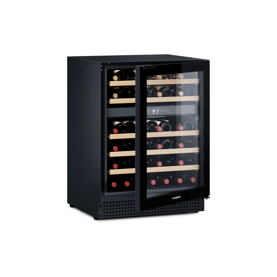 Dometic D46B 24 inch Wine Cooler, Dual-Zone, Freestanding or Built-in, 46 Bottles