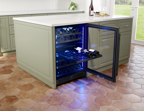 Zephyr Presrv™ Black Stainless Dual Zone Wine Cooler