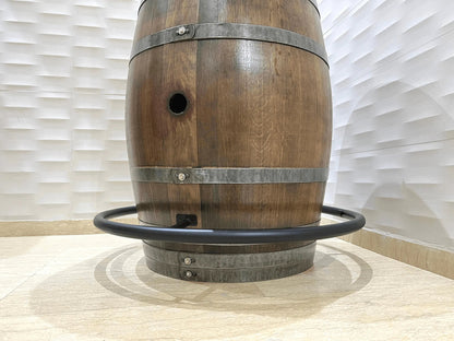 Whiskey & Wine Barrel DIY Bistro Kit — Table Top, Foot Rail & Stools