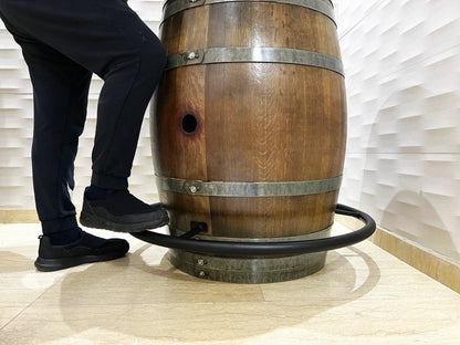 Whiskey & Wine Barrel DIY Bistro Kit — Table Top, Foot Rail & Stools