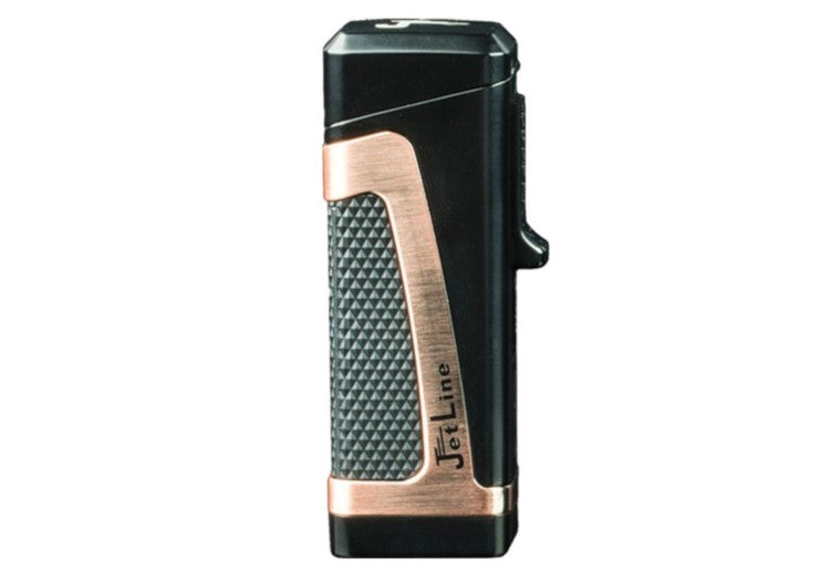 Prestige Import Group Triple Flame Torch Lighter w/ Mesh Detail & Punch Cutter (Copper & Black)