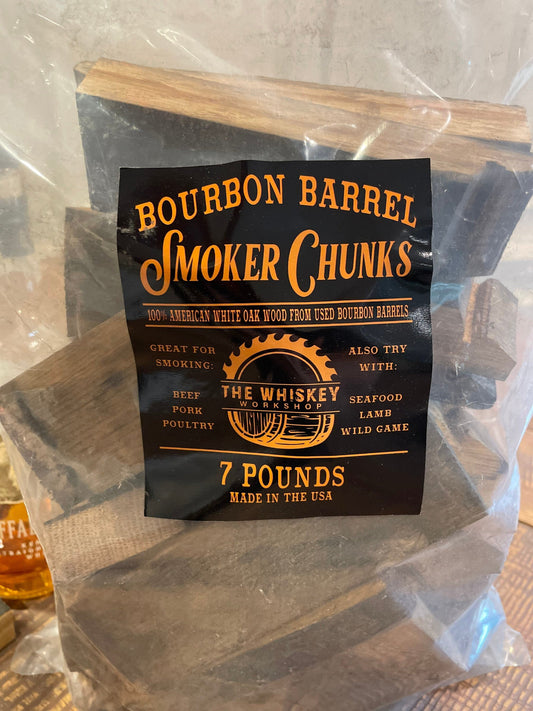 Bourbon Barrel Smoking Chunks – 7 lbs