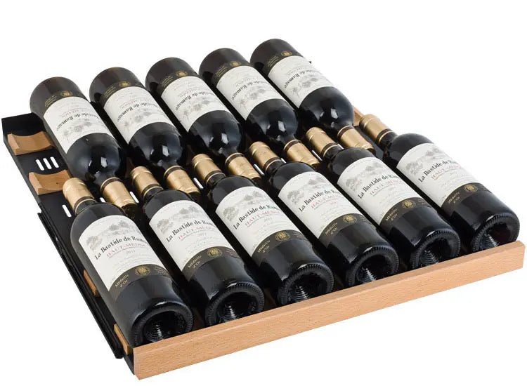 Allavino FlexCount Series 344 Bottle Four Zone Tall Side-by-Side Wine Refrigerators with Black Doors