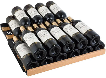 Allavino FlexCount Series 344 Bottle Four Zone Tall Side-by-Side Wine Refrigerators with Black Doors