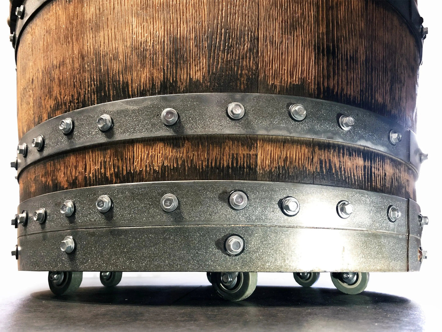 Luxury Whiskey & Wine Barrel Captain Chair Corner Set — Two Chairs & Corner Table (October Pre-Order)