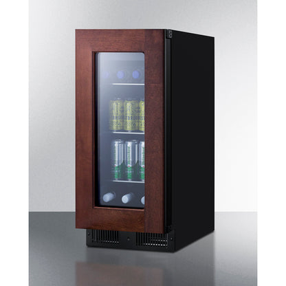 Summit Appliance 15 inch Wide ADA Compliant Built-In Undercounter Beverage Center With Panel-Ready Door