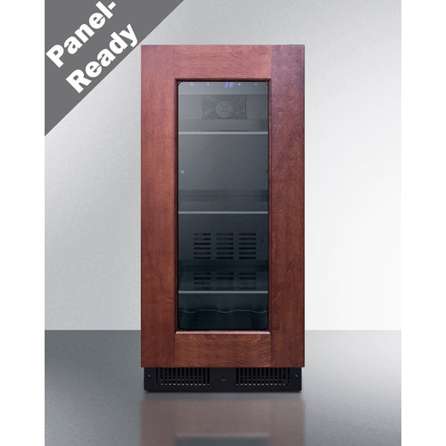 Summit Appliance 15 inch Wide ADA Compliant Built-In Undercounter Beverage Center With Panel-Ready Door