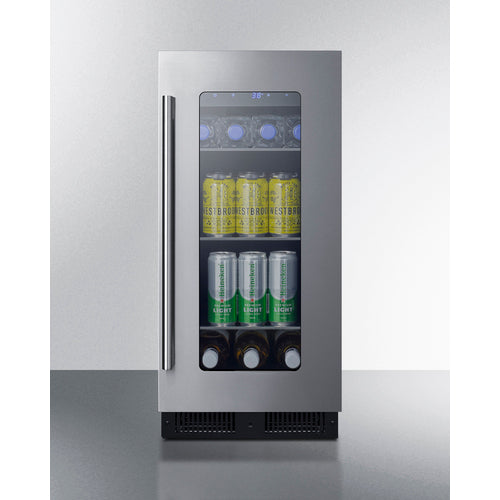 Summit Appliance 15 inch Wide ADA Compliant Built-In Undercounter Beverage Center