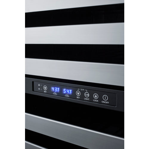 Summit Appliance 24 inch Wide Built-In Wine Cellar, ADA Compliant (Panel Not Included)