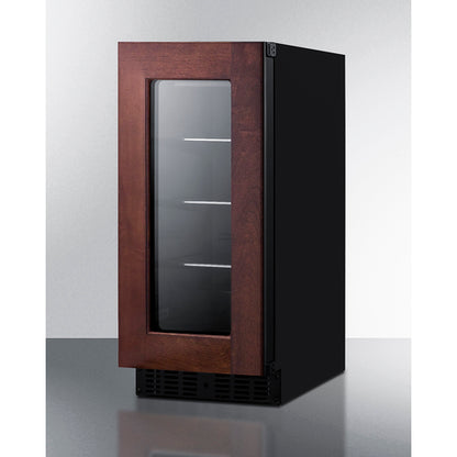 Summit Appliance 18" Deep 15 inch Wide Undercounter ADA Height Beverage Center With Panel-Ready Glass Door