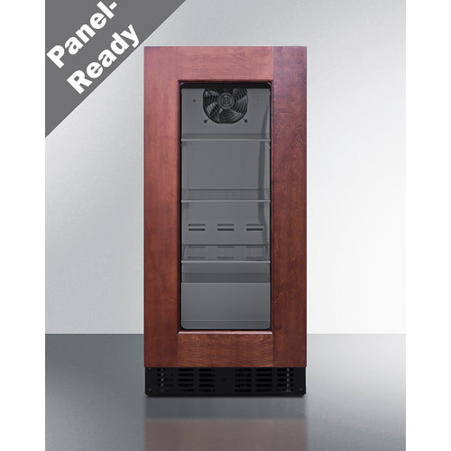 Summit Appliance 18" Deep 15 inch Wide Undercounter ADA Height Beverage Center With Panel-Ready Glass Door