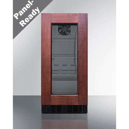 Summit Appliance 18" Deep 15 inch Wide Undercounter ADA Height Beverage Center With Panel-Ready Glass Door