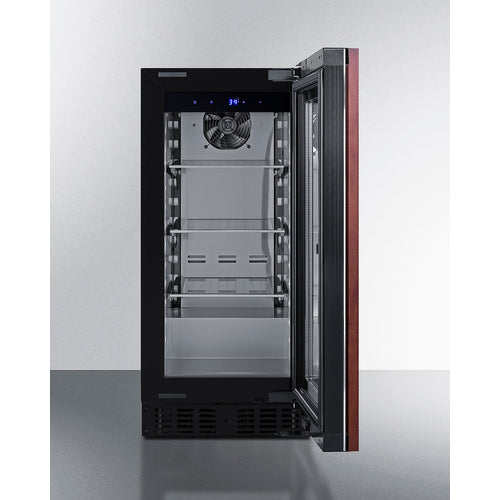 Summit Appliance 18" Deep 15 inch Wide Undercounter ADA Height Beverage Center With Panel-Ready Glass Door
