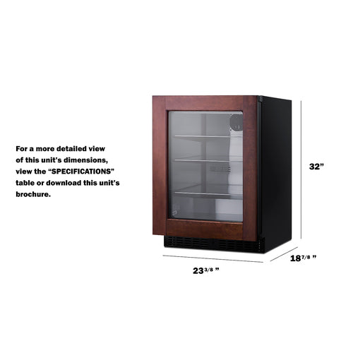 Summit Appliance 24 inch Wide Built-In Beverage Center, ADA Compliant (Panel Not Included)