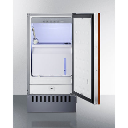 Summit Appliance 18" Wide Clear Icemaker (Panel Not Included)