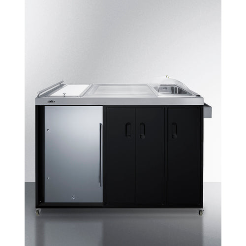 Summit Appliance Portable Outdoor Kitchenette with Stainless Steel/ Door