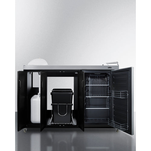 Summit Appliance Portable Outdoor Kitchenette Stainless Steel/Black