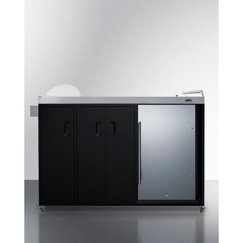 Summit Appliance Portable Outdoor Kitchenette Stainless Steel/Black
