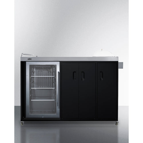 Summit Appliance Portable Outdoor Kitchenette with Glass Door