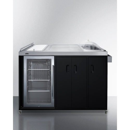 Summit Appliance Portable Outdoor Kitchenette with Glass Door