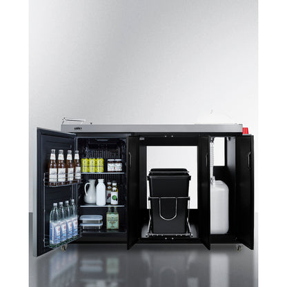Summit Appliance Portable Outdoor Kitchenette with Stainless Steel/ Door