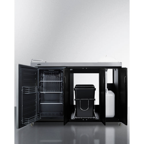 Summit Appliance Portable Outdoor Kitchenette with Stainless Steel/ Door