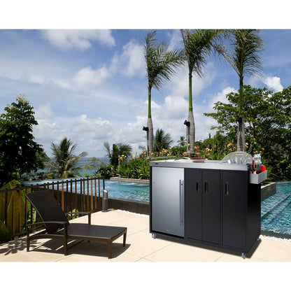 Summit Appliance Portable Outdoor Kitchenette with Stainless Steel/ Door