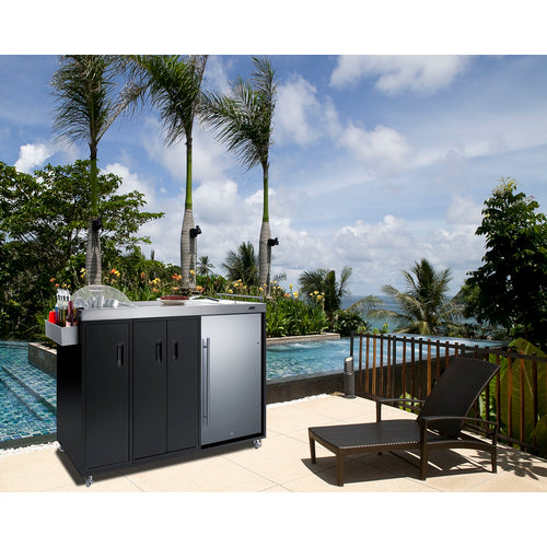 Summit Appliance Portable Outdoor Kitchenette Stainless Steel/Black