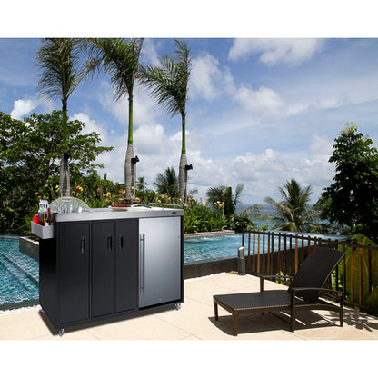 Summit Appliance Portable Outdoor Kitchenette Stainless Steel/Black