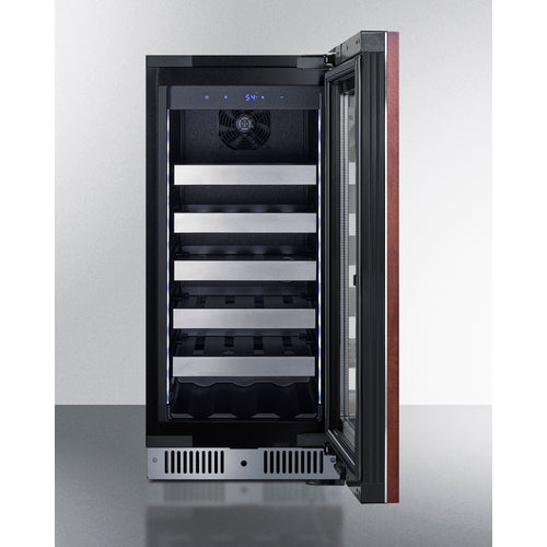 Summit Appliance 15 inch Wide Built-In Wine Cellar With Panel-Ready Glass Door