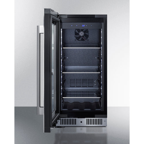 Summit Appliance 15 inch Wide Built-In Beverage Center With Seamless Stainless Steel Door Trim