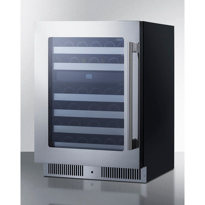 Summit Appliance 24 inch Wide Premium Dual Zone Undercounter Wine Cellar