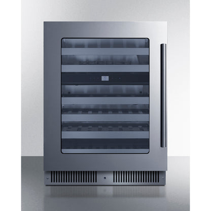 Summit Appliance 24 inch Wide Premium Dual Zone Undercounter Wine Cellar