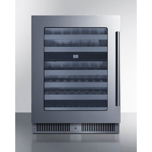 Summit Appliance 24 inch Wide Premium Dual Zone Undercounter Wine Cellar