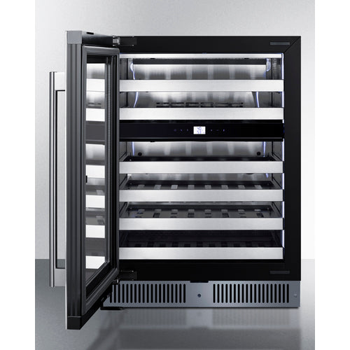 Summit Appliance 24 inch Wide Premium Dual Zone Undercounter Wine Cellar