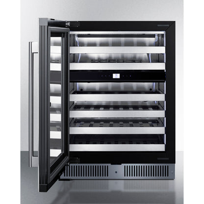 Summit Appliance 24 inch Wide Premium Dual Zone Undercounter Wine Cellar