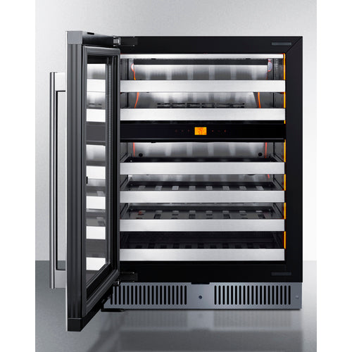 Summit Appliance 24 inch Wide Premium Dual Zone Undercounter Wine Cellar