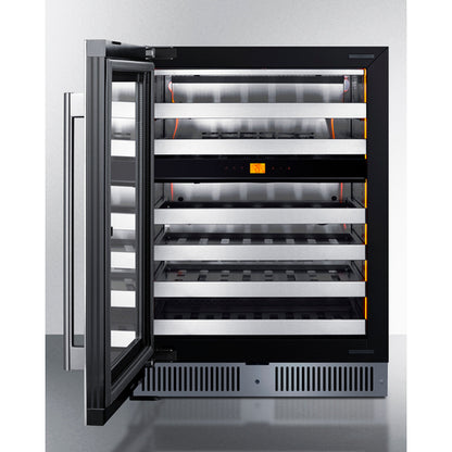 Summit Appliance 24 inch Wide Premium Dual Zone Undercounter Wine Cellar