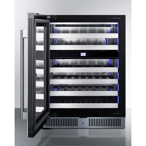 Summit Appliance 24 inch Wide Premium Dual Zone Undercounter Wine Cellar