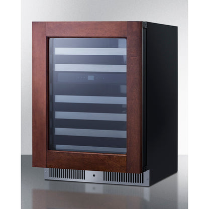 Summit Appliance 24 inch Wide Premium Dual Zone Undercounter Wine Cellar With Panel-Ready Glass Door