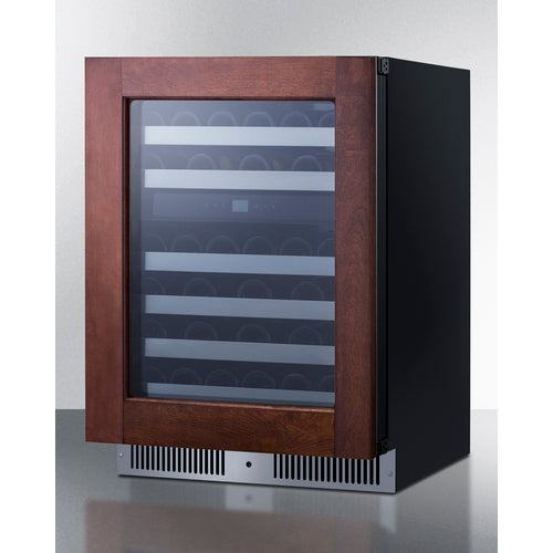Summit Appliance 24 inch Wide Premium Dual Zone Undercounter Wine Cellar With Panel-Ready Glass Door