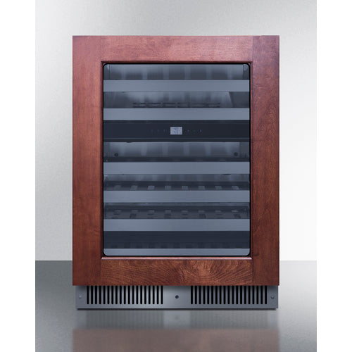 Summit Appliance 24 inch Wide Premium Dual Zone Undercounter Wine Cellar With Panel-Ready Glass Door